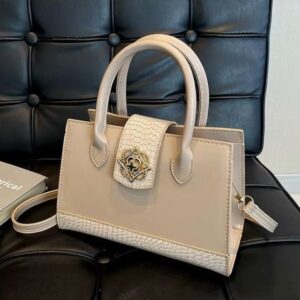 Elegant Structured Handbag with Detachable Sling Strap